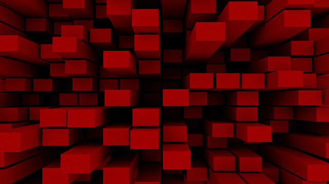 3D RENDER ABSTRACT CUBES FOR BACKGROUND