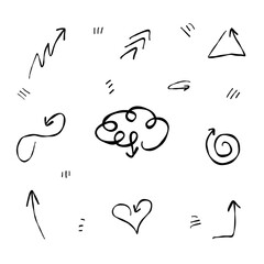 arrows zunky up down doodle icon elements