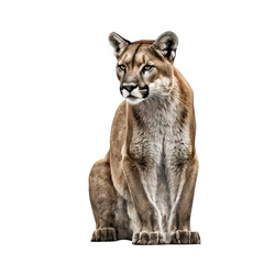 Obraz premium cougar on a transparant background, PNG, Generative Ai