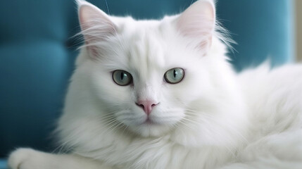Fototapeta na wymiar white persian cat HD 8K wallpaper Stock Photographic Image