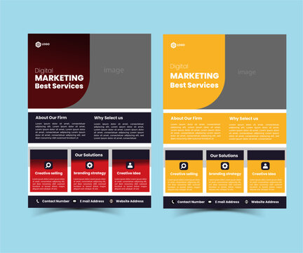 Business Flyer Best Services template & AI File pint redi