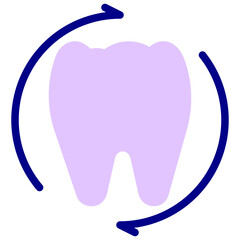dental recheck colored vector icon