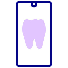 dental app colored vector icon
