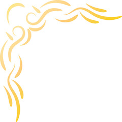 Obraz premium gold border corner