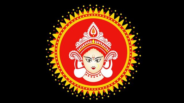 DURGA DEVI Animation Loop in HD ALPHA