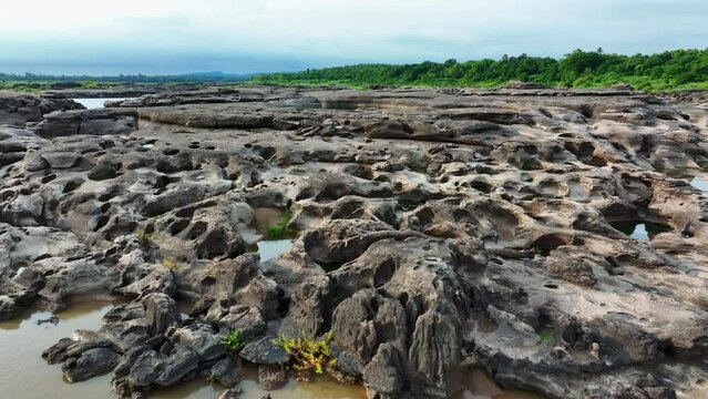 Aerial view of Sam Pan Bok, Thailand.