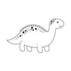 Vector dinosaur coloring isolated