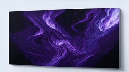 Photo of purple swirls on a black background