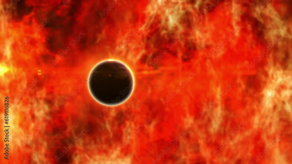 Poster abstract outer space view mars moving with sun background animation abstract sci fi universe cinemat