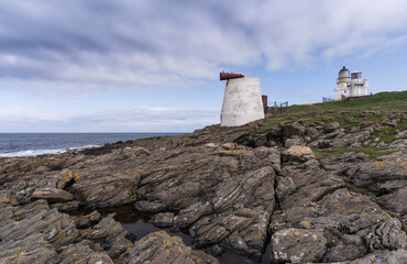 Fototapeta na wymiar Fraserburgh lighthouse on the coast of Scotland.