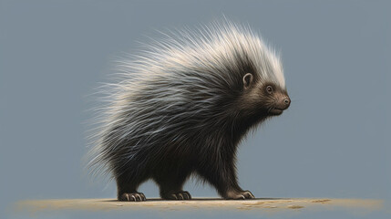 close up of a hedgehog in front of background HD 8K wallpaper Stock Photographic Image