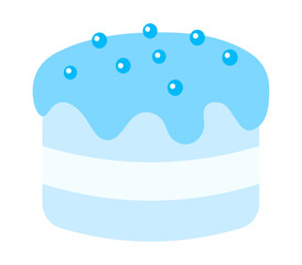Niebieski tort ilustracja