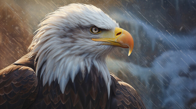 bald eagle  HD 8K wallpaper Stock Photographic Image