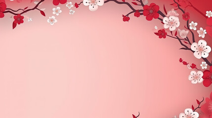 Obraz na płótnie Canvas Flat chinese new year background