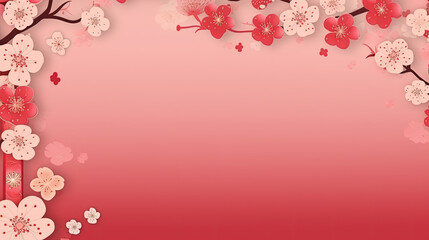 Fototapeta premium Flat chinese new year background