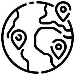 delivery address outline vector icon