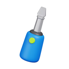 Handle screwdriver tool. Construction tools minimal icon isolated. 3D render illustration.