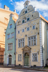Old historical buildings in Riga, Latvia.