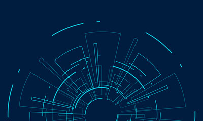 Sci fi futuristic user interface, HUD, Technology abstract background , Vector illustration.