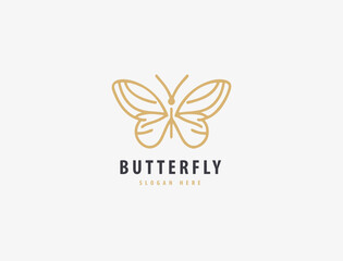 Fototapeta na wymiar Butterfly logo. Luxury butterfly logo icon vector. Universal premium butterfly symbol logo. Butterfly conceptual simple icon.