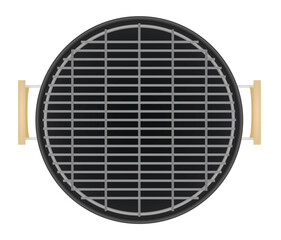 Barbeque top view. vector illustration