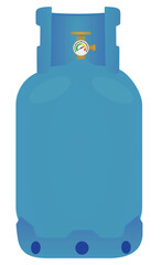Natural gas bottle container. vector