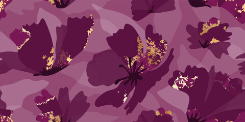 Abstract background with beautiful flowers.Background for design textile, covers, promotional materials and more.Vector illustration.