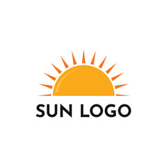 Modern sun logo design creative