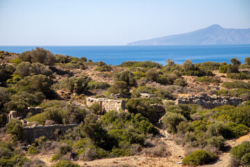 Fototapeta na wymiar A beautiful bay on the Datca peninsula, in the ancient city of Knidos 