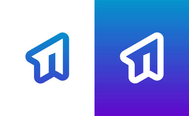 LOGO initials combination of paper airplanes