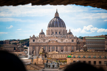 Fototapeta na wymiar view of st peter basilica city