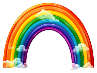 Isolated PNG cutout of a Rainbow isolated on white, Generative ai