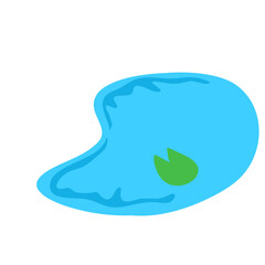 Swamp Illustration With Lotus Plants