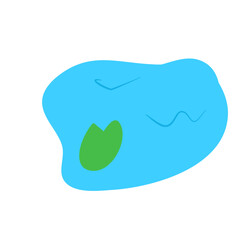 Swamp Illustration With Lotus Plants