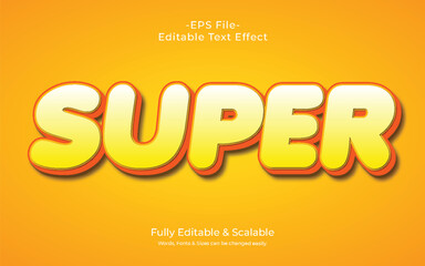Super style 3D text effect editable template