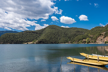 lake and mountains