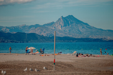 beach and mountains