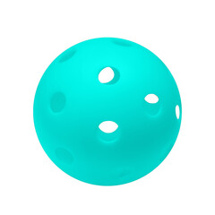 Pickleball ball. Light blue Pickleball on a transparent background.