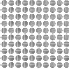 Seamless vector geometric texture in the form of a pattern of circles on a white background
