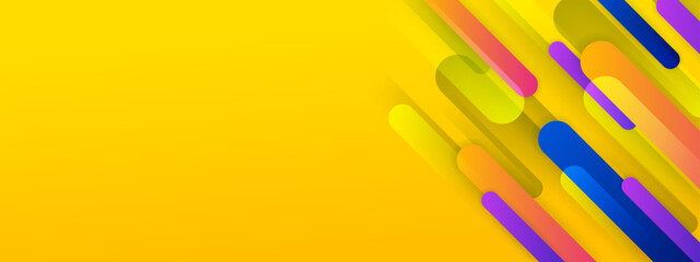 Modern Abstract Geometrical Yellow colorful Banners
