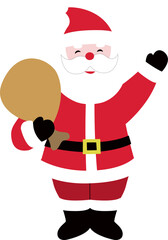 Santa Claus carrying gift bag