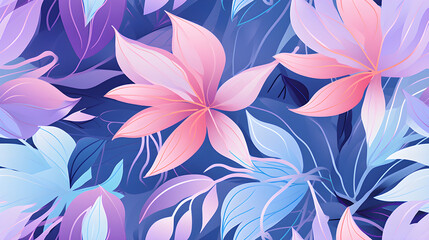 Fototapeta na wymiar seamless background with flowers pattern