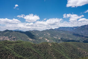 Fototapeta na wymiar AerialphotographyofnaturalsceneryoftheYunnan-GuizhouPlateauinChina