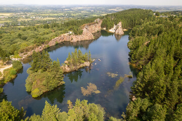 A quarry turned lake in county Wexford, Ireland. 