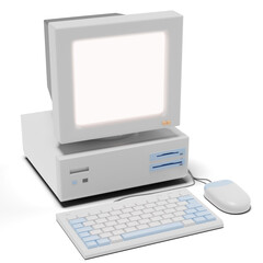 3d desktop computer with high quality render