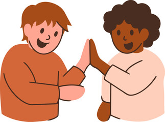 Cute Boy and Girl Playing Hand Toss