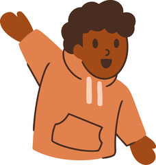 Cute Boy with Hoodie Jacket