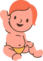 Cute Baby Waving Hand