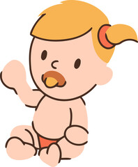 Cute Baby with Pacifier