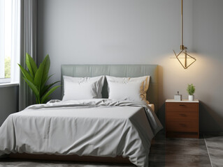 Mock Up poster frame in home interior, Mockups Design 3D, High-quality Mockups, Generative Ai